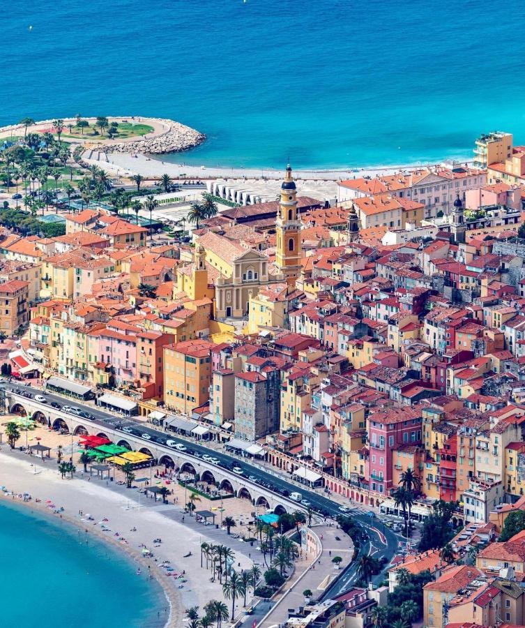 Magnifique Duplex Vue Mer Menton Exterior photo